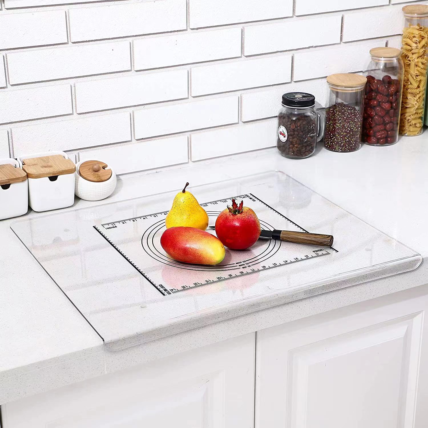 Прозрачная Акриловая разделочная доска со счетчиком, нескользящая разделочная доска для кухни
