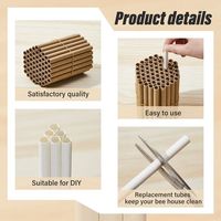 Kit de recharge pour abris d'abeilles en tube cylindrique en papier kraft pour extérieur - Recyclable, taille et couleur personnalisables, estampage/gravure pour maisons d'abeilles