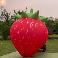 Modèle gonflable de plante gonflable de modèle de grande fraise gonflable de fraise pour la publicité