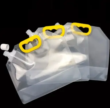Bolsa de pie con máquina de llenado de boquilla Bolsa de agua potable plegable