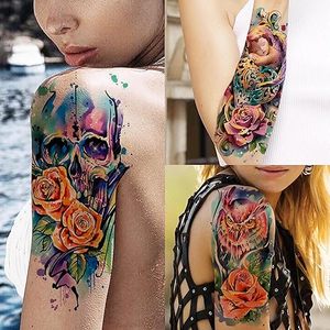 82 fogli <span class=keywords><strong>fiori</strong></span> tatuaggi temporanei adesivi rose <span class=keywords><strong>farfalle</strong></span> Multi-colore stile misto Body Art tatuaggi temporanei per le donne - Product Image 5