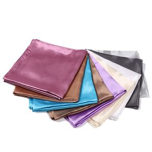 Hot Sale Women Fashion Silky Shawls Pure Color Silk Satin Durable Four Seasons <b>Large</b> Square Head <b>Scarf</b> - Product Image 3