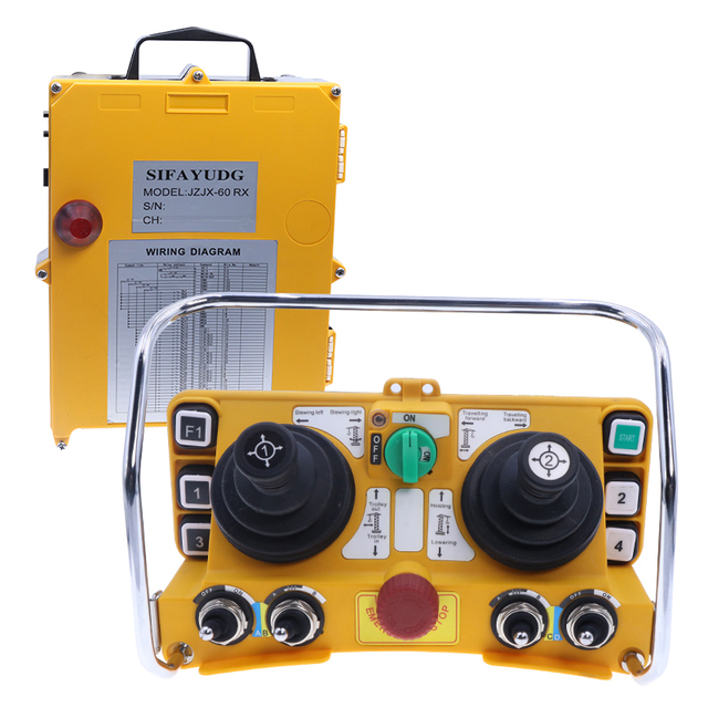 F24-60 Industrial Joystick Remote Control Factory Wholesale IP65 Waterproof for Tower Crane Fixed Code