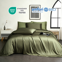 Parure de lit de luxe en bambou naturel, douce et rafraîchissante, 300 fils, kit quatre pièces pour mariage, chambre à coucher, certifiée OEKO-TEX