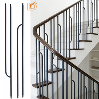Nouveau style pas cher : Balustre en fer forgé noir de 1/2 po, de forme Aalto, rectangulaire et carré, pour rampe d'escalier intérieure