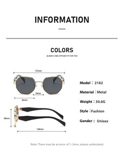 Lunettes de soleil rétro demi-cerclées dorées de haute qualité 2026 pour hommes et femmes, monture en métal doré, verres optiques UV400 - Product Image 5