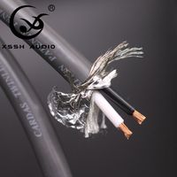 Câble audio HIFI DIY YIVO XSSH, 2 conducteurs en cuivre pur avec gaine en PVC noir, câble audio RCA XLR pour haut-parleur et moniteur de studio