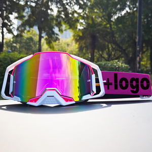 Lunettes de moto personnalisées, motocross, cyclisme, monture PC à bord complet, verres sphériques, protection UV, lentilles interchangeables, légères, pour adultes - Product Image 4
