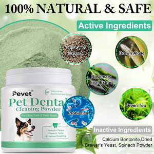 Polvo de Limpieza Dental para <span class=keywords><strong>Perros</strong></span> Pevet, Cuidado Dental, Elimina el Sarro y el <span class=keywords><strong>Mal</strong></span> <span class=keywords><strong>Aliento</strong></span>, Reduce la Placa, Polvo Dental para la Limpieza de Dientes de <span class=keywords><strong>Perros</strong></span> - Product Image 2