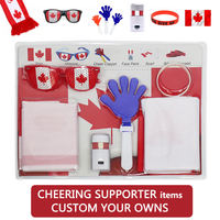 Kit de soutien pour les fans de football - Ensemble de cadeaux d'accessoires de football avec drapeaux, écharpes et bruits de fond |   Souvenirs d'équipe pour les supporters