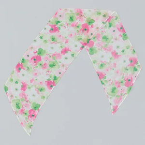 Écharpe à fleurs imprimées tendance, châle en coton et lin, foulard carré en soie, écharpe adaptée au printemps et à l'automne pour femmes - Product Image 3