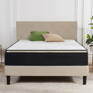Juego de cama de colchón de muelles de bolsillo de lujo, sistema de soporte fuerte para dormir cómodo, rollo de esponja híbrida de látex Natural, tamaño King - Product Image 2