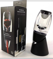 Décanteur de vin rouge personnalisé OEM avec aérateur, distributeur, bec verseur, filtre en maille amovible et base pour accessoires de bar à vin