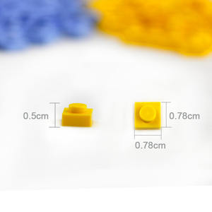 Bloques de construcción de plástico ABS para niños, juguete educativo pequeño de plástico ABS de alta calidad, placa clásica, 1x1 - Product Image 5