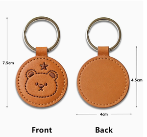 Custom PU Leather Eco-Friendly Rectangular Bottle Opener <strong>Keychain</strong> Letterpress Printed Personalized Custom Logo <strong>Bulk</strong> Wholesale - Product Image 3