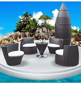 Set <span class=keywords><strong>da</strong></span> Pranzo e Lounge <span class=keywords><strong>da</strong></span> <span class=keywords><strong>Giardino</strong></span> Impilabile in 5 Pezzi con Cuscini Confortevoli, Risparmio sui Costi di Spedizione - Product Image 6