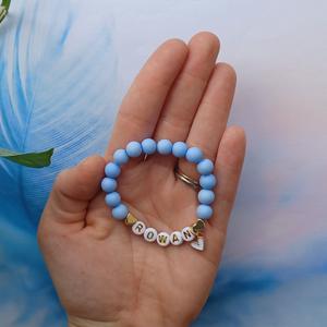 <span class=keywords><strong>Bracciale</strong></span> neonato personalizzato per bambini di amicizia del bambino <span class=keywords><strong>bracciale</strong></span> di fascino del cuore nome gioielli personalizzati per i più piccoli - Product Image 2