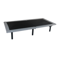 Lit de massage électrique moderne pliable pleine grandeur, confortable, réglable en hauteur, durable, avec cadre en fer robuste, BONLIFE Noir, 30 jours