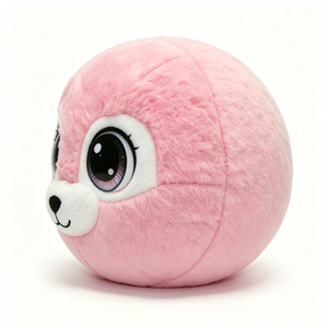 ตุ๊กตาสัตว์สีชมพูน่ารักแบบกำหนดเองได้ ตุ๊กตาแมวน้ำขนปุยกลมนุ่ม ของเล่นตุ๊กตาตาโตน่ารัก หมอนตุ๊กตาสำหรับเด็ก - Product Image 3