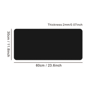 Tấm lót chuột màu đen tuyền, kích thước lớn, chất liệu cao su tự nhiên, in logo theo yêu cầu, giá gốc nhà máy, khuyến mãi 2026, OEM. - Product Image 3
