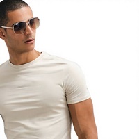 T-shirts slim fit imprimés de haute qualité en gros, 220 GSM, pour hommes, 95% coton, 5% élasthanne