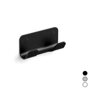 Colgador Doble de Pared 110x33x50 mm para Batas, Negro, Blanco, Gris - Product Image 1