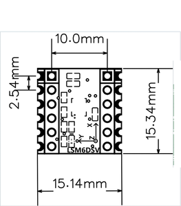 Modulo Sensore a Sei Assi LSM6DSV Compatibile con SPI/IIC per Smol/SlimeVR - Product Image 4