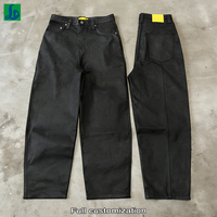 Pantalon en jean ample pour homme, coupe droite, jambe large, vintage, en denim brut japonais selvedge, fabriqué sur mesure
