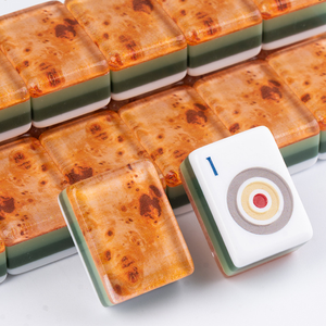 Jeu de Mahjong Américain en Bois Gravé, Luxe Personnalisé, 160 Pièces, Format Voyage, Commande Minimum 1 Jeu - Product Image 1