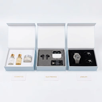 Boîte en papier rigide magnétique personnalisée de luxe avec insert en mousse protectrice pour l'emballage de produits électroniques et cosmétiques écologiques