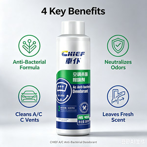CHIEF Deodorante e Sanificante per Condizionatori <span class=keywords><strong>Auto</strong></span> di Alta Qualità, Elimina i Batteri Nocivi, Purifica l'Aria dalle Odori nell'Uscita dell'Aria Condizionata - Product Image 4