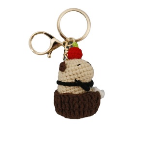 Macrame Crochet Keychain Capybara Doll Key Chain Charm Bag Accessories Animal <b>Keyring</b> Handmade Cartoon Crochet Capybara Keychain - Product Image 6