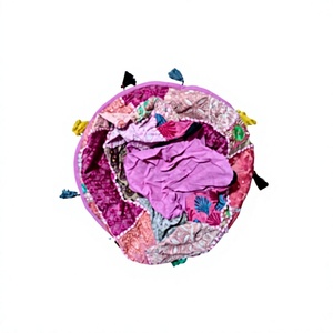 Bohemian Hippie Embroidery Patchwork Round Floor <b>Cushion</b> Cover 18x18 Silk Ottoman Pouf Cover with Decorative Pillow Cases gift - Product Image 3