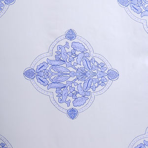 Set di Biancheria da Letto in Raso di Cotone 100%, Lussuoso Completo Stampato Blu Sogno con <span class=keywords><strong>Lenzuola</strong></span>/Copripiumini/Federe, Alta Qualità e Buona Traspirabilità - Product Image 3