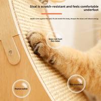 Griffoir vertical moderne en bois massif pour chat, hauteur réglable, résistant à l'usure, sans copeaux, avec corde en chanvre, arbre à chat et jouet