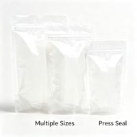 Pochette refermable transparente en PE avec fermeture éclair pour emballage alimentaire, impression personnalisée