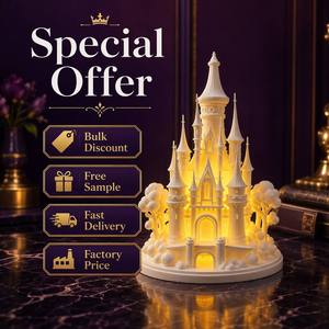 Lampe de table LED Château de conte de fées imprimé en 3D, lumière dorée chaude, pour <span class=keywords><strong>chambre</strong></span> d'enfant, salon, coin lecture, décoration, cadeau - Product Image 5