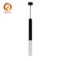 Villa Escaliers Led Tube D'éclairage Lampe Suspendue En Aluminium Acrylique Lustre Commercial Hall Cylindrique Suspension Suspension