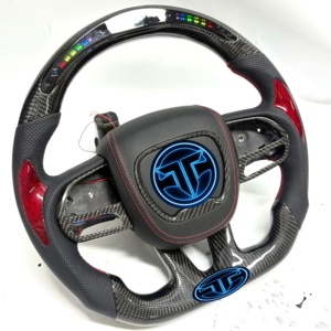 Per Dodge Charger Challenger Hellcat Durango SRT RT GT Sports, Volante a 3 Razze in Fibra di Carbonio, Accessori Auto - Product Image 3