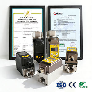 水/オイル用ミニデジタルタービン流量計電子流量温度センサーOEMカスタマイズ可能 - Product Image 1