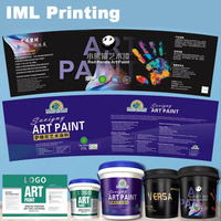 Seau en plastique de 5 gallons avec logo personnalisé, livraison rapide, 10L, 16L, 18L, 20L, seaux à peinture, fûts vides à vendre