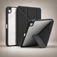 Étui pour iPad 11e, 10e, 9e génération, A16, Air 6, 5, 4, Pro 11, 10.2, 10.9, support pliable Y-Fold Origami, coque arrière transparente en acrylique, housse de tablette Funda