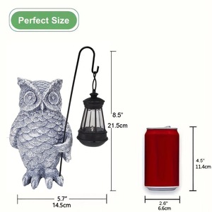 Retro Owl Holding Lantern Solar Garden Light <strong>Funny</strong> Animal Decorative Light for Garden Hallway Ornament <strong>Housewarming</strong> <strong>Gifts</strong> - Product Image 6
