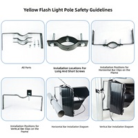 Feux clignotants solaires jaunes à haute luminosité personnalisables pour avertissement routier aux intersections autoroutières