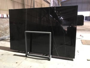 Nero Marquina Marble Dalles de marbre noir naturel pour comptoir de sol Villa Décoration murale - Product Image 6