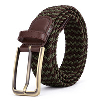 Ceinture en toile pour homme, ceinture élastique coréenne pour femme, ceinture tissée en toile extensible multicolore, ceintures tressées multicolores pour junior