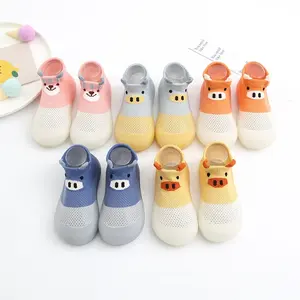 Wholesale Rubber Soles Kids Shoes Socks Animal Cartoon Cotton Non Skid Floor Kids Shoes Wholesale Sock