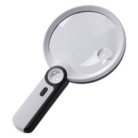 Loupe à main LED avec grande lentille HD haute puissance en acrylique pour la lecture des seniors