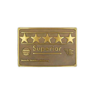 <span class=keywords><strong>Plaque</strong></span> et signalétique en <span class=keywords><strong>laiton</strong></span> de forme personnalisée, moderne, <span class=keywords><strong>professionnelle</strong></span> et de haute qualité pour usage commercial - Product Image 1