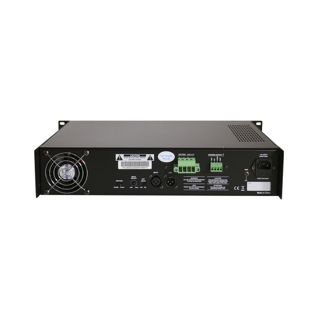 2 U Rack 19 Inch Treble Bass Booster Amplifier 240 Watt Power Mixer Amplifier for Commercial and Industrial Application